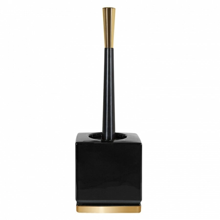 Полноразмерное изображение Ерш с подставкой Spirella Roma, черный с золотом фото 1