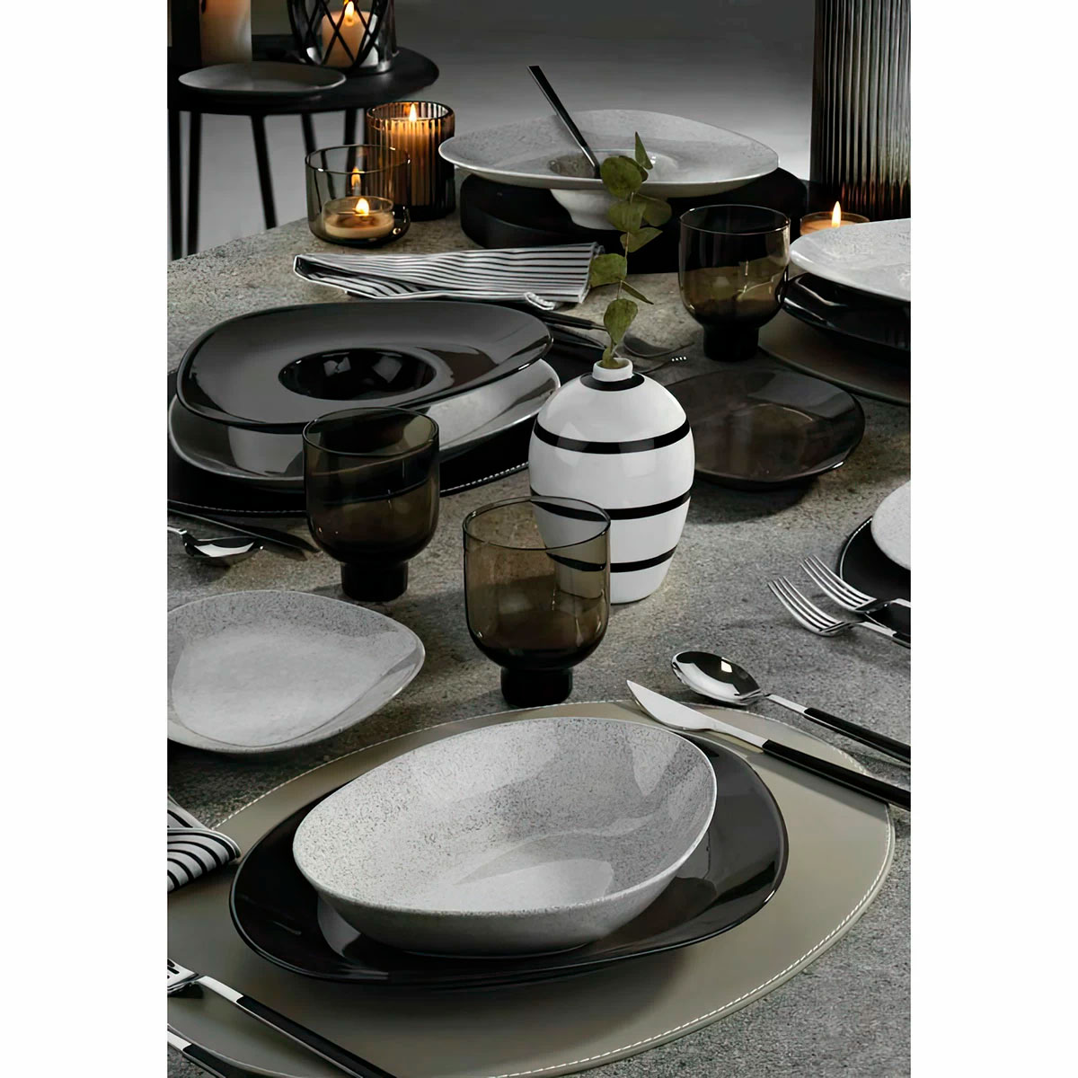 Тарелка для пасты Kutahya Galaxy, светло-серый фото 3