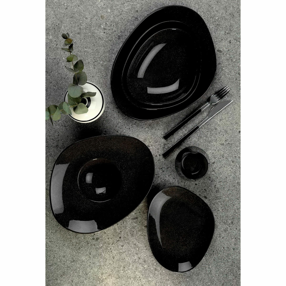 Тарелка для пасты Kutahya Galaxy, светло-серый фото 2